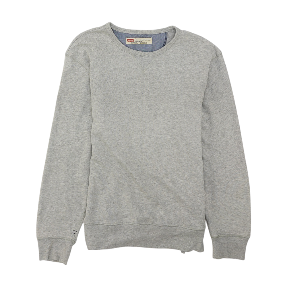 Gray Solid Sweatshirt Pullover