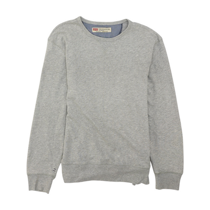 Gray Solid Sweatshirt Pullover