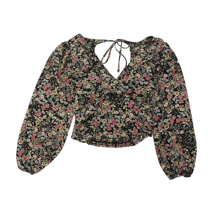 Black Floral Blouse