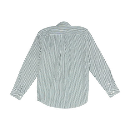 White Striped Long Sleeve Button Down