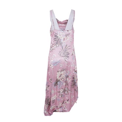 Pink Floral Midi Dress