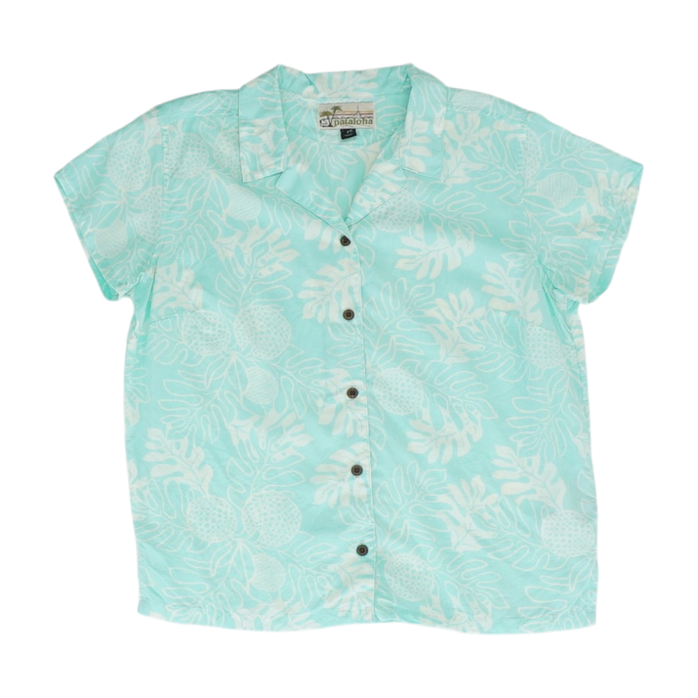 Blue Abstract Button Down