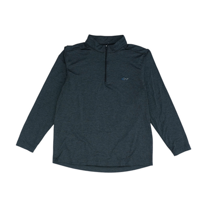 Charcoal Solid 1/4 Zip Pullover
