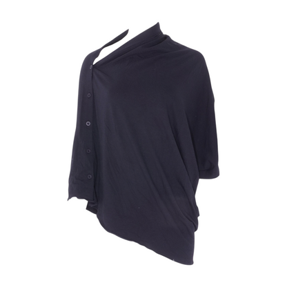 Black Cotton Blend Scarf