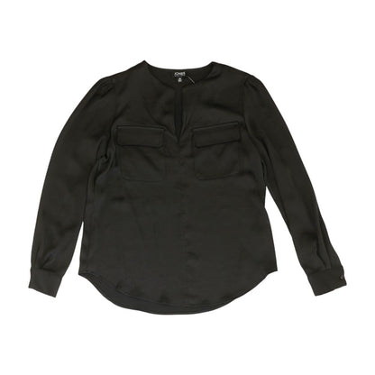Black Solid V Neck T-Shirt