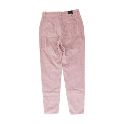 Pink Solid Five Pocket Pants