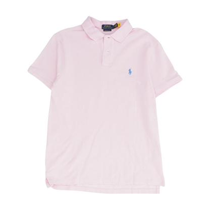 Pink Solid Short Sleeve Polo