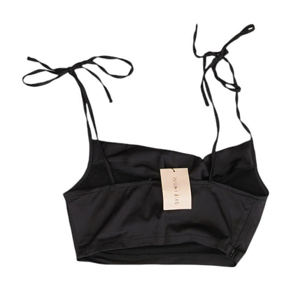 Black Solid Sleeveless Blouse