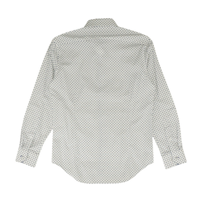 White Floral Long Sleeve Button Down