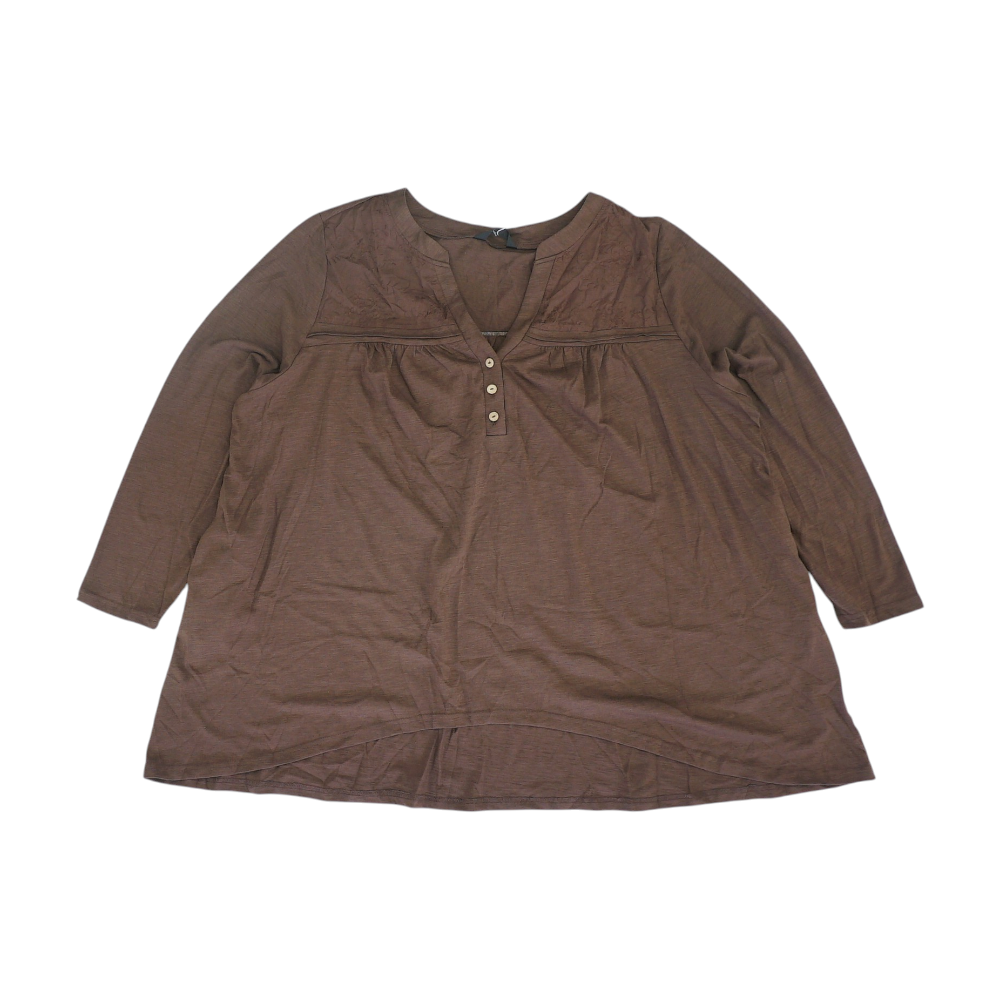 Brown Plus Size Blouse