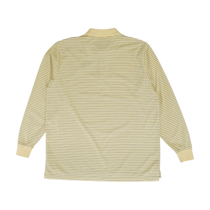 Yellow Striped Long Sleeve Polo