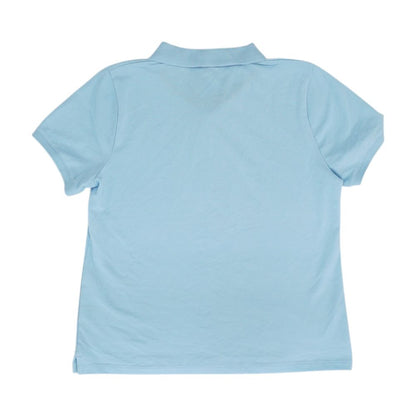 Blue Polo Knit Top
