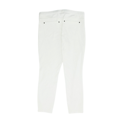 White Solid Chino Capris
