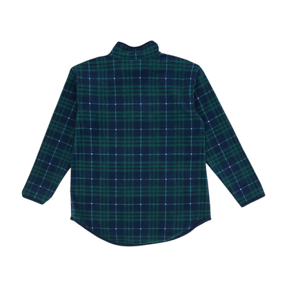 Navy Plaid 1/4 Zip Pullover