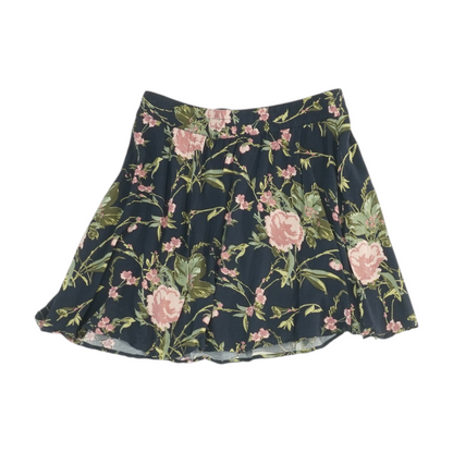 Navy Floral Mini Skirt