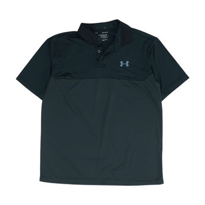Black Solid Short Sleeve Polo