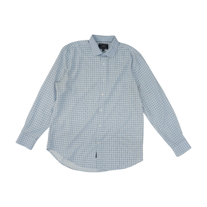 Blue Plaid Long Sleeve Button Down