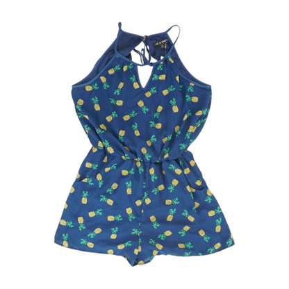 Navy Print Romper