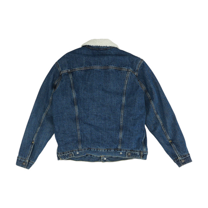 Blue Solid Denim Jacket