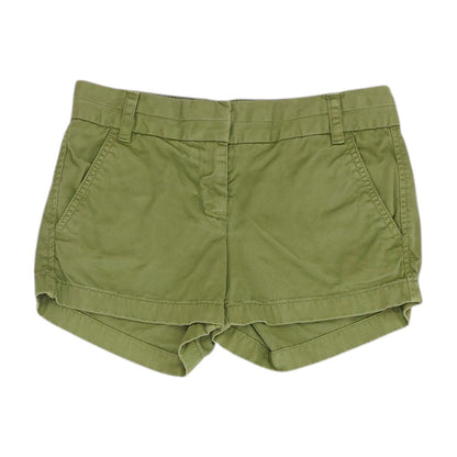 Green Solid Chino Shorts