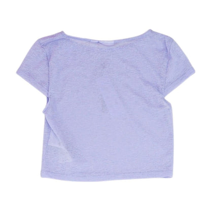Purple Solid Crewneck T-Shirt