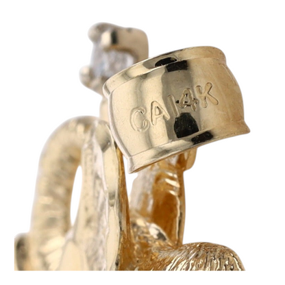 14K Yellow Gold Diamond Pendant