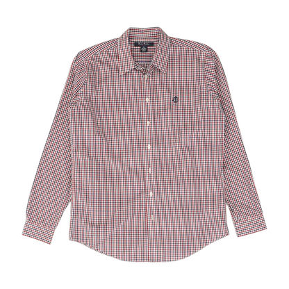 Red Plaid Long Sleeve Button Down