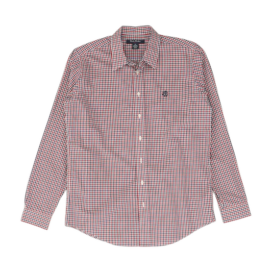 Red Plaid Long Sleeve Button Down