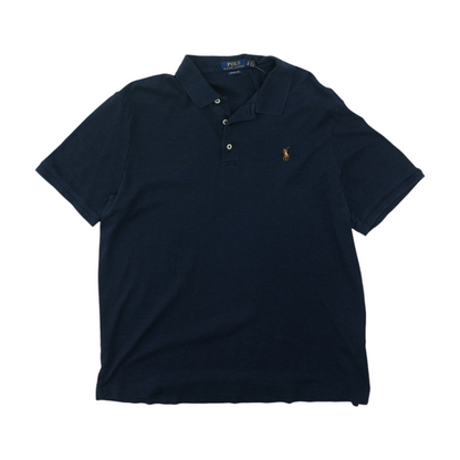 Navy Solid Short Sleeve Polo