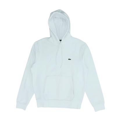 White Solid Hoodie Pullover