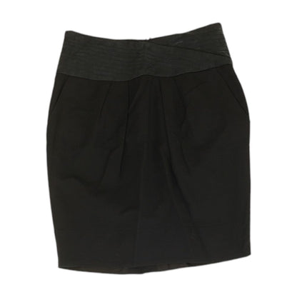 Black Solid Mini Skirt