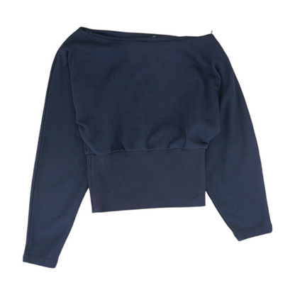 Navy Solid Sweatshirt Pullover