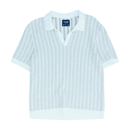 Beige Print Short Sleeve Polo