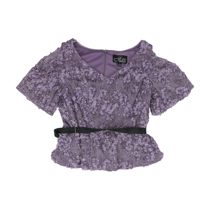 Purple Floral Blouse