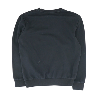 Black Solid Sweatshirt Pullover