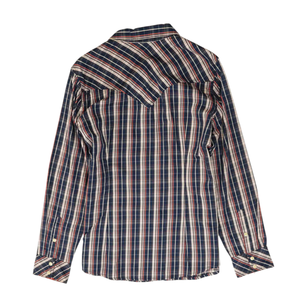 Navy Plaid Button Down