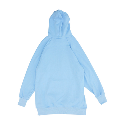 Blue Solid Hoodie Pullover