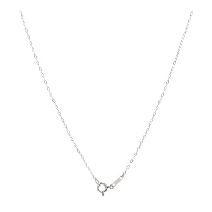 Platinum Elongated Bi Color Tourmaline With Diamond Accents Pendant Necklace