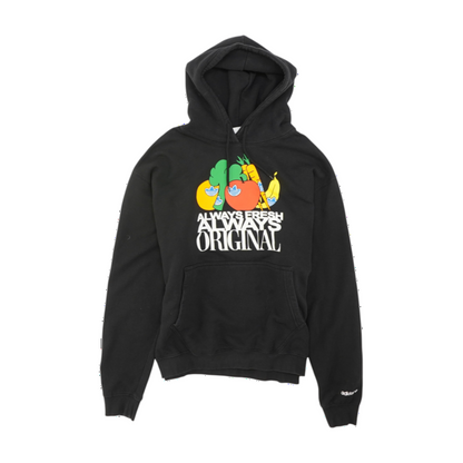 Black Solid Hoodie Pullover