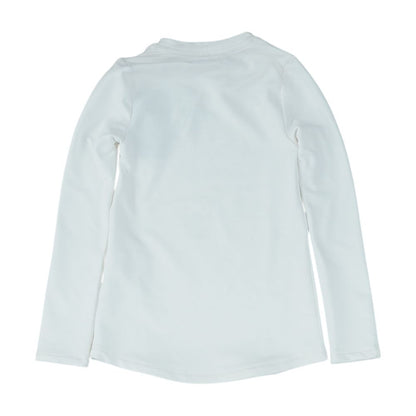 White Solid Sweatshirt