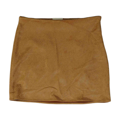 Tan Animal Print Mini Skirt