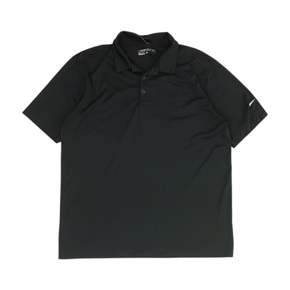 Black Solid Short Sleeve Polo