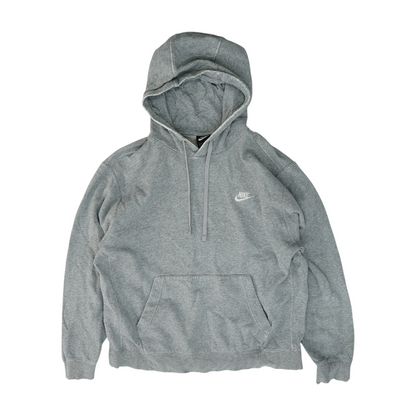 Gray Solid Hoodie Pullover