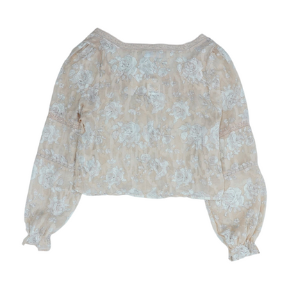 Beige Floral Blouse