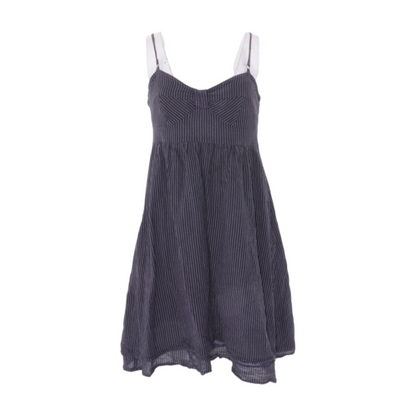 Charcoal Striped Mini Dress