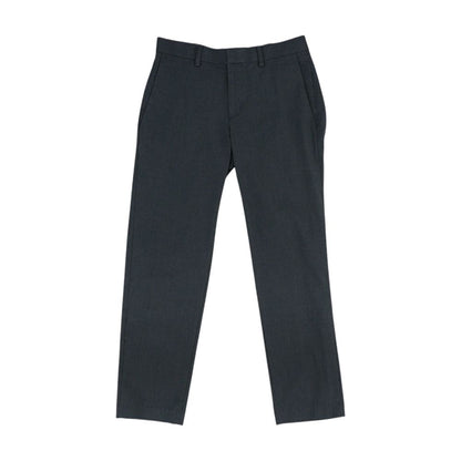 Gray Solid Dress Pants