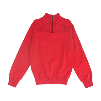 Red 1/4 Zip Sweater