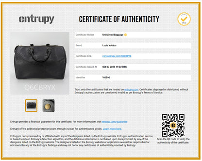 Speedy 30 Handbag In Black Epi Leather