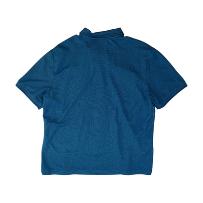 Blue Striped Short Sleeve Polo