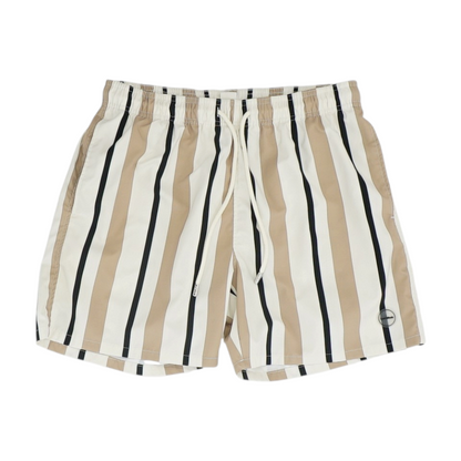 Beige Striped Swim Bottom